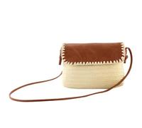UDYSNGWMC Strohtaschen Strandtasche Papierseil Handgewebte Umhängetasche Für Frauen Lady Sea Beach Kleine Umhängetasche Strandbekleidung Freizeit Umhängetasche Beige