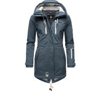 Übergang Softshell-Mantel mit Kapuze "Zimtzicke" Dusty Blue XS