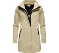 Sweatjacke RAGWEAR "Letrice Bonded", Damen, Gr. 4XL (48), beige (ecru), Sweatware, Obermaterial: 100% Polyester. Innenfutter: 100% Polyester, tailliert Po-bedeckend, hoch geschlossener Ausschnitt, Ärm
