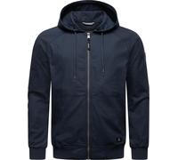 Outdoorjacke RAGWEAR "Garoo", Herren, Gr. S (48), blau (dunkelblau), Material: 100% Baumwolle, Basic, bequem hüftbedeckend, hoch geschlossener Ausschnitt, Ärmel ohne Ärmelschlitz Bündchen, Jacken Outd