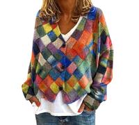 Übergangsjacke Damen Große Größen Casual Mantel Jacke Strickjacke Pullover Paar