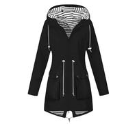Übergangsjacke Damen Lang Hoodie Jacke Mantel Daunenjacke Damen Winter Outdoor Jacken Winterjacke Lang Übergangsjacke Strickjacken Thermomantel Lässige Einfarbige Frauenmantel Übergangsmantel