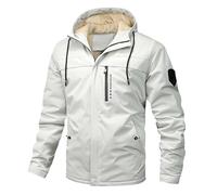 Übergangsjacke Herren Herbst mit Kapuze, Fleecejacke Langarm Kapuzenjacke Große Größen Herren-Jacken Winter Warm, Herbstjacke Flauschige Outdoor Fleecejacken Bequem Winterjacke Casual Winterjacken