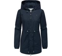 Outdoorjacke RAGWEAR "Monadissimo B", Damen, Gr. L (40), blau (navy), Obermaterial: 65% Polyester, 35% Baumwolle, Innenfutter: 100% Polyester, Basic, figurumspielend Po-bedeckend, hoch geschlossener A