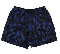 Übergrößen Schicke Bade-Shorts von MARC & MARK JIM 2 Palme schwarz/blau 3XL