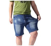 Übergroße Herren Jeans Shorts Sommer Lässige Jeanshose Mit Elastischer Taille, Kordelzug Und Taschen Plus Size Cargohose Kurz Shorts Sweatpants Trainingshose Kurze Hose Sportshorts (A,8XL)