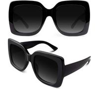 Übergroße Retro Vintage Sonnenbrille Damen Quadratisch UV400 Schutz