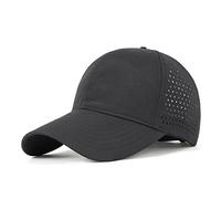 Übergroße XXL-Baseballkappen, schnell trocknende Netz-Sportmütze für große Köpfe, 55,9 cm - 63,5 cm, wasserdicht, leicht, Sonnenhut., Schwarz, XXL