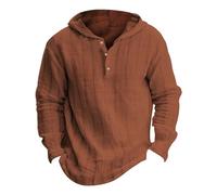 Übergroßer Kapuzenpullover für Herren, Baumwolle, Leinen, gestreift, lässig, Knopfleiste, Sweatshirts, Kordelzug, Pullover, leicht, atmungsaktiv, Laufunterhemd, Fitnessstudio, Kleid, Hemden,