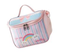 Übergroßer Kulturbeutel aus PVC, transparent, Kosmetikplaner mit sicherem Haken, undurchlässiger Plan für Fitnessstudio, Urlaub, Geschäftsausflüge, Reise-Kosmetikplaner, Dopamin-Regenbogen