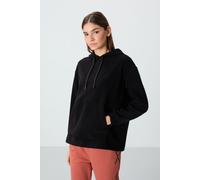 Übergroßer Plüsch-Hoodie mit Stickerei S