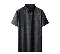 Übergroßes 2Xl-7Xl-Polo-T-Shirt Für Herren, Karierter Druck, Bequem, Atmungsaktiv, Golf, Kurzarm, Leichter Sommer, Lässige Eisseiden-Poloshirts, Feuchtigkeitsableitende Urlaubs-Kurzarm-Oberteile