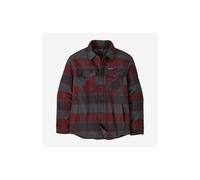 Patagonia Herren Insulated Fjord Flannel Hemd (Rot / Grau, Gr.: S)