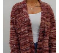 Übersized strukturierter Cardigan, lässiger Y2K 90er Stil, gestreift, Oversized, Flughafen, Herbst, Rückkehr zur Schule, Herbst, Winter, Büroalltag, W