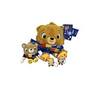 UEFA Euro 2024 - Fan Set des Offiziellen Maskottchens - Albärt - 27cm Plüschtier, 12 cm Plüsch Schlüsselanhänger, 2 Verschiedene 5 cm Plastik Schlüsselanhänger - 4 Artikel