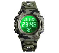 UEOTO Digitaluhr für Jungen, wasserdichte Sport Uhr Kinder Uhren mit Wecker/Stoppuhr/12-24H, Elektronische Kinderuhren LED Armbanduhr für Junior Teenager (Green)