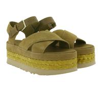 UGG Australia Aubrey Ankle Strap Damen Echtleder-Sandalette Plateau Sommer-Schuhe mit EVA-Sohle W/1167471 Braun 39