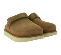 UGG Australia Goldenstar Damen nachhaltige Echtleder-Schuhe Retro-Plateausohle Hausschuhe Schlupf-Schuhe 1138252 Braun 36