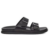 UGG Australia Herren Wainscott Buckle Slide Schiebe-Sandalen, Schwarzes Leder, 42 EU