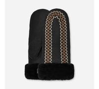 UGG® Bestickte Atherson Fäustlinge für Damen in Black, Größe S/M, Schaffell 100907-BLK-S/M