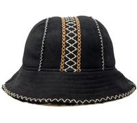 UGG Caps & Mützen - Atherson Embroidered Sheepskin Bucket Hat - Gr. L/XL - in Schwarz - für Damen