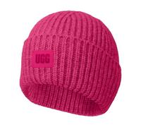 UGG Chunky Rib Beanie für Kinder mit Nahtloser Krone, weichem Rippstrickstoff und Leder-Logopatch, Chroma Pink, Einheitsgröße