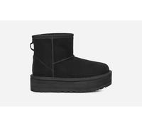 UGG® Classic Mini Plateau-Boot für Kinder in Black, Größe 32.5, Wildleder 1143700K-BLK-01