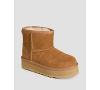 UGG® Classic Mini Plateau-Boot für Kinder in Brown, Größe 36, Veloursleder 1143700K-CHE-04