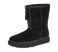 UGG CLASSIC SHORT ZIPPER TAPE LOGO Stiefel schwarz 1144035 für Damen, schwarz, Größe 36 EU
