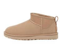 UGG für Damen. 1116109 Lederstiefeletten W Classic Ultra Mini sand (37), Braun, Wohnung, 1 bis 3 cm, Keine, Lässig