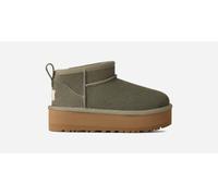 UGG® Classic Ultra Mini Plateau-Boot für Kinder | UGG® EU in Green, Größe 33.5, Wildleder 1157791K-MSG-02