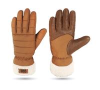 UGG Damen Allwetter-Handschuhe mit flauschigen Manschetten, Kastanie, Large/X-Large