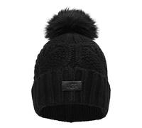 UGG Damen Cable Beanie mit Bommel, Schwarz, Einheitsgröße