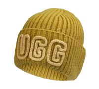 UGG Damen Chunky Crafted Rib Bean Beanie, Ockergrün, Einheitsgröße