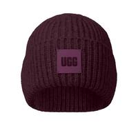 UGG Damen Chunky Rib with Logo Beanie, Wilde Traube, Einheitsgröße