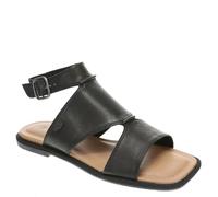 UGG Delray Flache Sandalen für Damen, Schwarz Leder, 37.5 EU