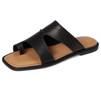UGG Damen Matira Flache Sandalen, Schwarz Leder, 41 EU