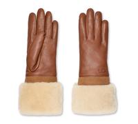 UGG Damen Schaffell Manschette Lederhandschuhe, Kastanie, Medium