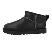 UGG Damen W Classic Ultra MINI LTHR Regen Boots, Schwarz, 41 EU