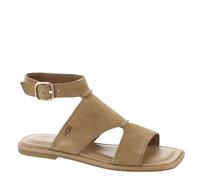UGG Delray Flache Sandalen für Damen, Kastanie Wildleder, 38.5 EU