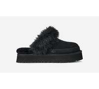 UGG® Disquette Chalet Slipper für Damen in Black, Größe 41, Veloursleder 1173930-BLK-10