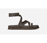 Ugg Goldengaze Embossed Ankle Wrap Sandalen EU 37 Dense Smoke