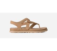 UGG® GoldenGaze Zehentrenner-Sandale für Damen in Brown, Größe 36, Leder 1184931-MDSD-05