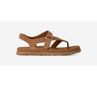 UGG® GoldenGaze Zehentrenner-Sandale für Damen in Brown, Größe 43, Wildleder 1175134-CHE-12