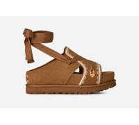 UGG® Goldenstar Hi Artistitch Sandale für Damen in Brown, Größe 39, Wildleder 1175133-CHMU-08