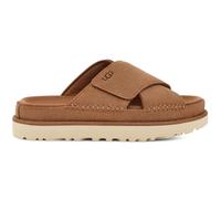 UGG® Goldenstar Cross Slide für Damen | UGG® EU in Brown, Größe 42, Veloursleder