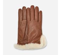 UGG® Handschuhe aus Leder und Lammfell mit Schlitz für Damen | UGG® EU in Brown, Größe L 21626-CHE-L
