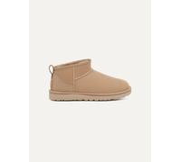 UGG Leder-Ankle-Boots "Classic Ultra Mini" in Beige - Größe 37 | Stiefeletten
