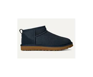 UGG Leder-Ankle-Boots "Classic Ultra Mini" in Dunkelblau - Größe 37 | Stiefeletten