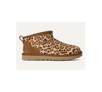 UGG Leder-Ankle-Boots "Classic Ultra Mini" in Hellbraun - Größe 40 | Stiefeletten